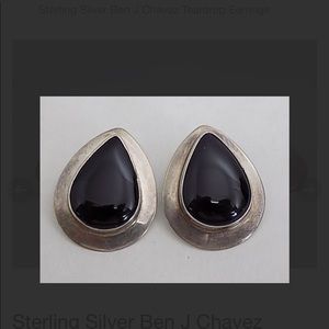 Ben J Chavez SS Onyx Earrings